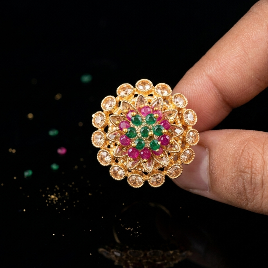 Copper Stone Ring